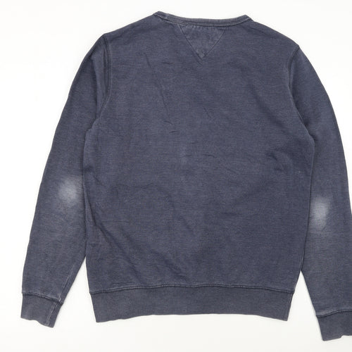 Hilfiger Denim Men's Blue Crew Neck Pullover Sweatshirt M