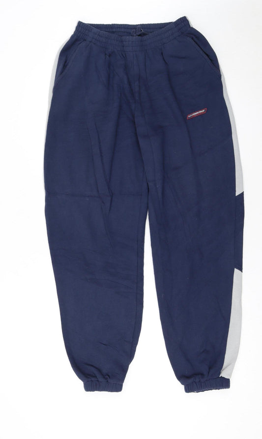 Umbro Men's Blue Jogger Trousers M Elastic Waist Logo Sportswear