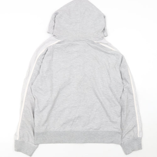 Reebok Women’s Grey Full Zip Hoodie Size 16 XL Drawstring Pockets Casual