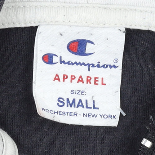Champion Women's Black Small Full Zip Hoodie Fleece Lined Casual