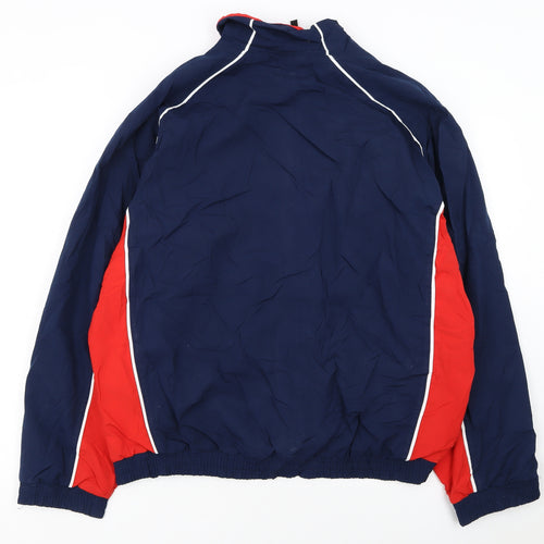 Umbro Men’s Blue Red Track Jacket Size M Polyester Full Zip