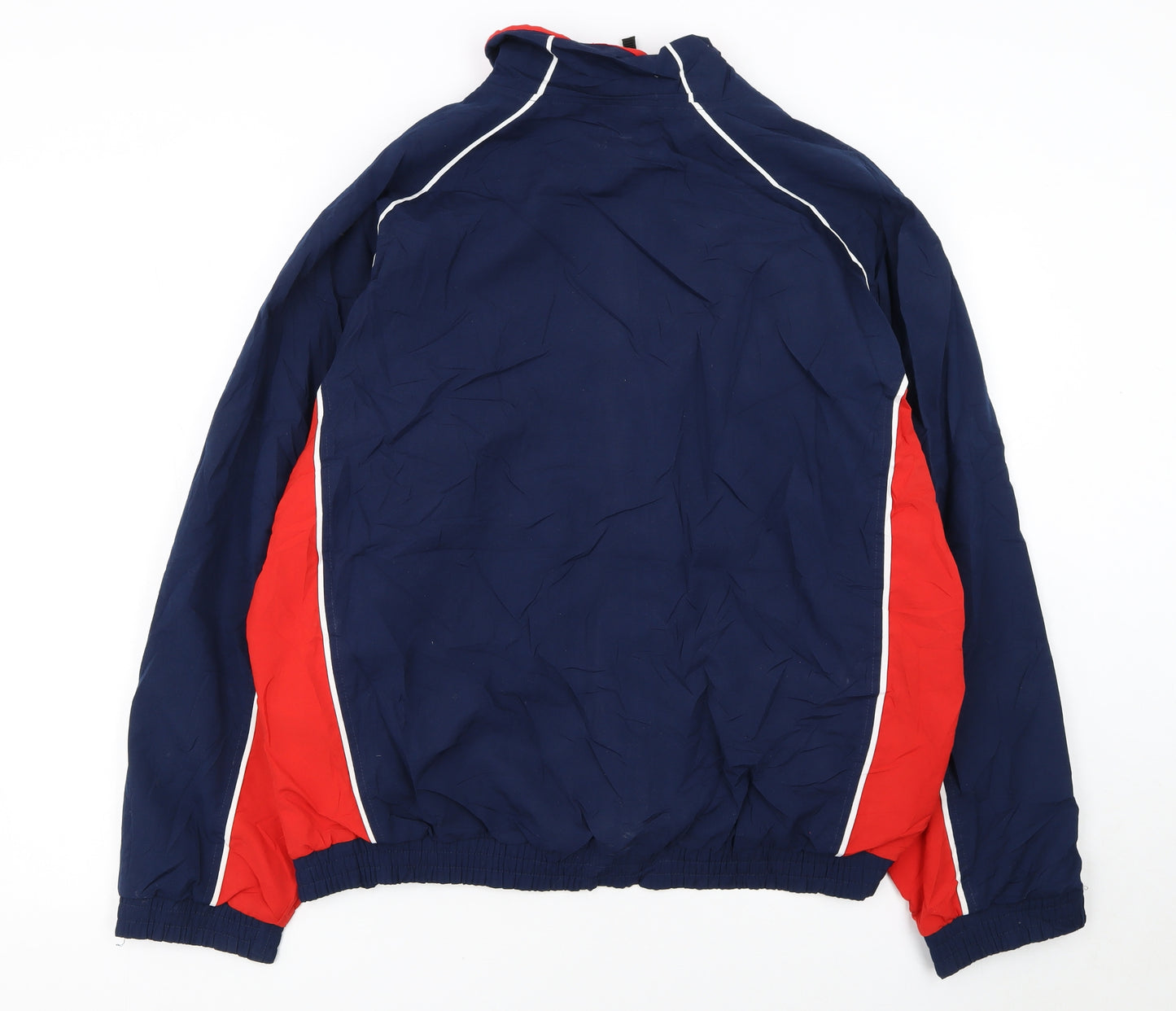 Umbro Men’s Blue Red Track Jacket Size M Polyester Full Zip