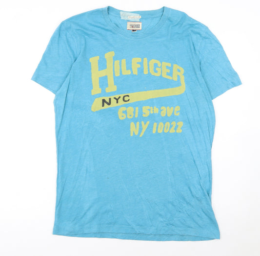 Tommy Hilfiger Men’s Blue Graphic Print T-Shirt Size L