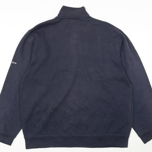 Reebok Men's Blue 1/4 Zip Pullover Sweatshirt Size M