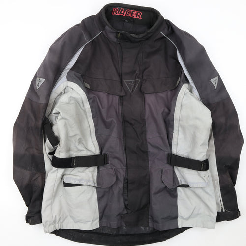 Racer Men’s Black 4XL Motorcycle Jacket Waterproof Reflective Polyester