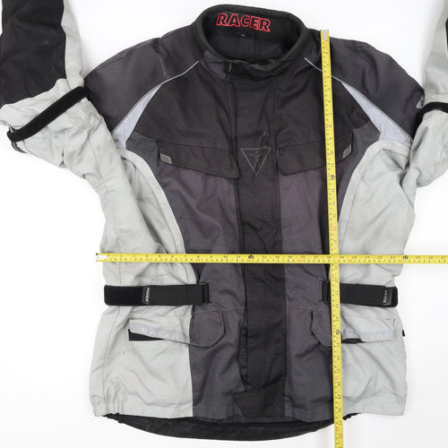 Racer Men’s Black 4XL Motorcycle Jacket Waterproof Reflective Polyester