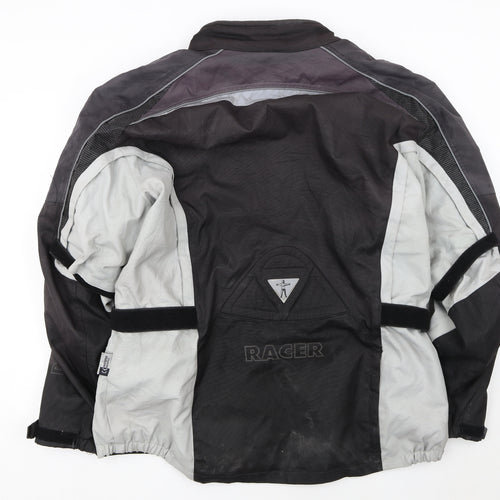 Racer Men’s Black 4XL Motorcycle Jacket Waterproof Reflective Polyester