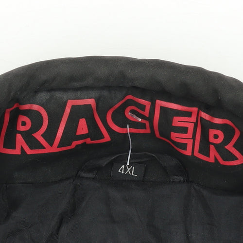 Racer Men’s Black 4XL Motorcycle Jacket Waterproof Reflective Polyester