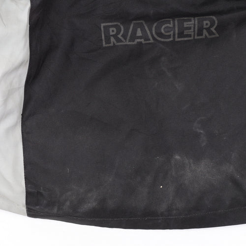 Racer Men’s Black 4XL Motorcycle Jacket Waterproof Reflective Polyester