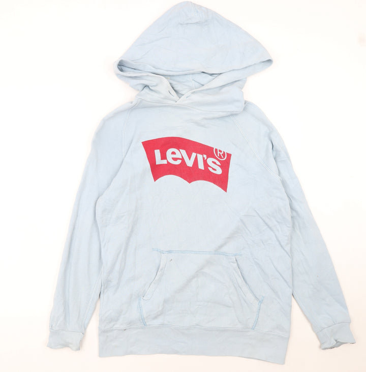 Levi's Women's Light Blue Hooded Pullover Sweatshirt Size S Cotton