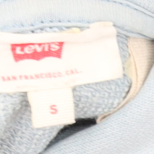 Levi's Women's Light Blue Hooded Pullover Sweatshirt Size S Cotton