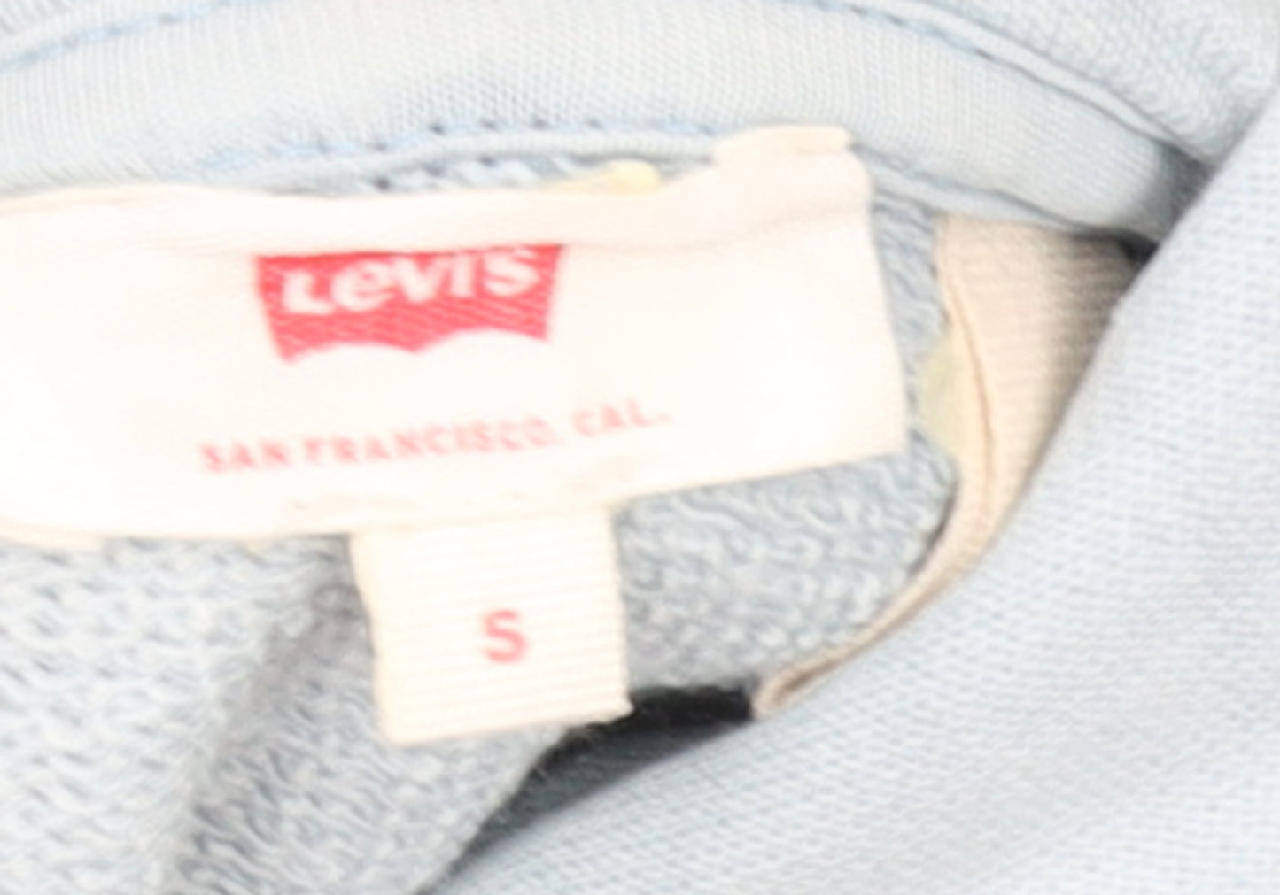 Levi's Women's Light Blue Hooded Pullover Sweatshirt Size S Cotton
