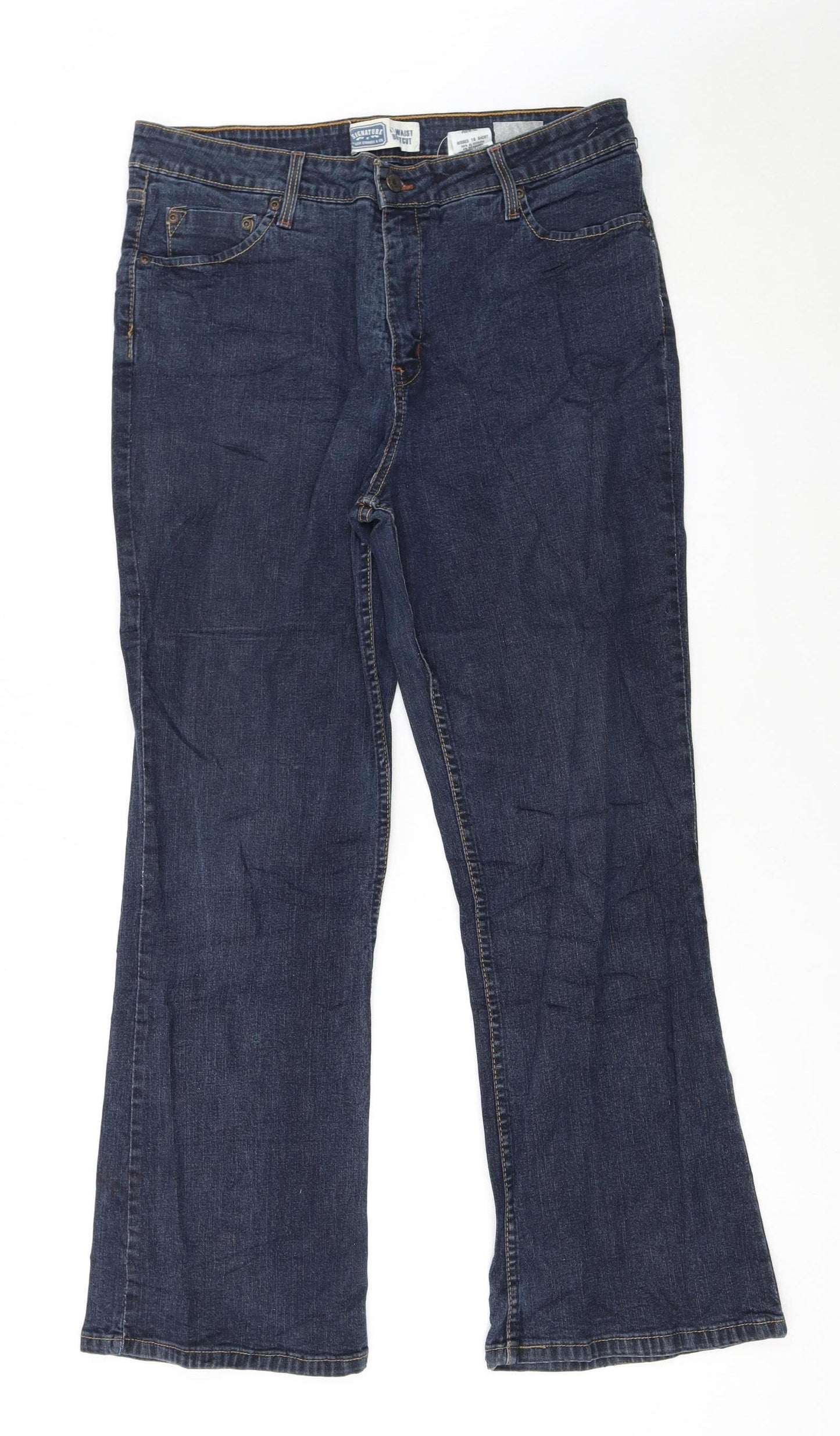 Levi Strauss Women Blue Bootcut Jeans Size 16 Stretch Denim
