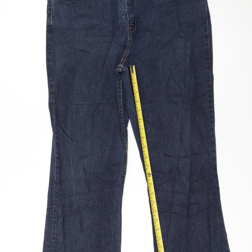 Levi Strauss Women Blue Bootcut Jeans Size 16 Stretch Denim