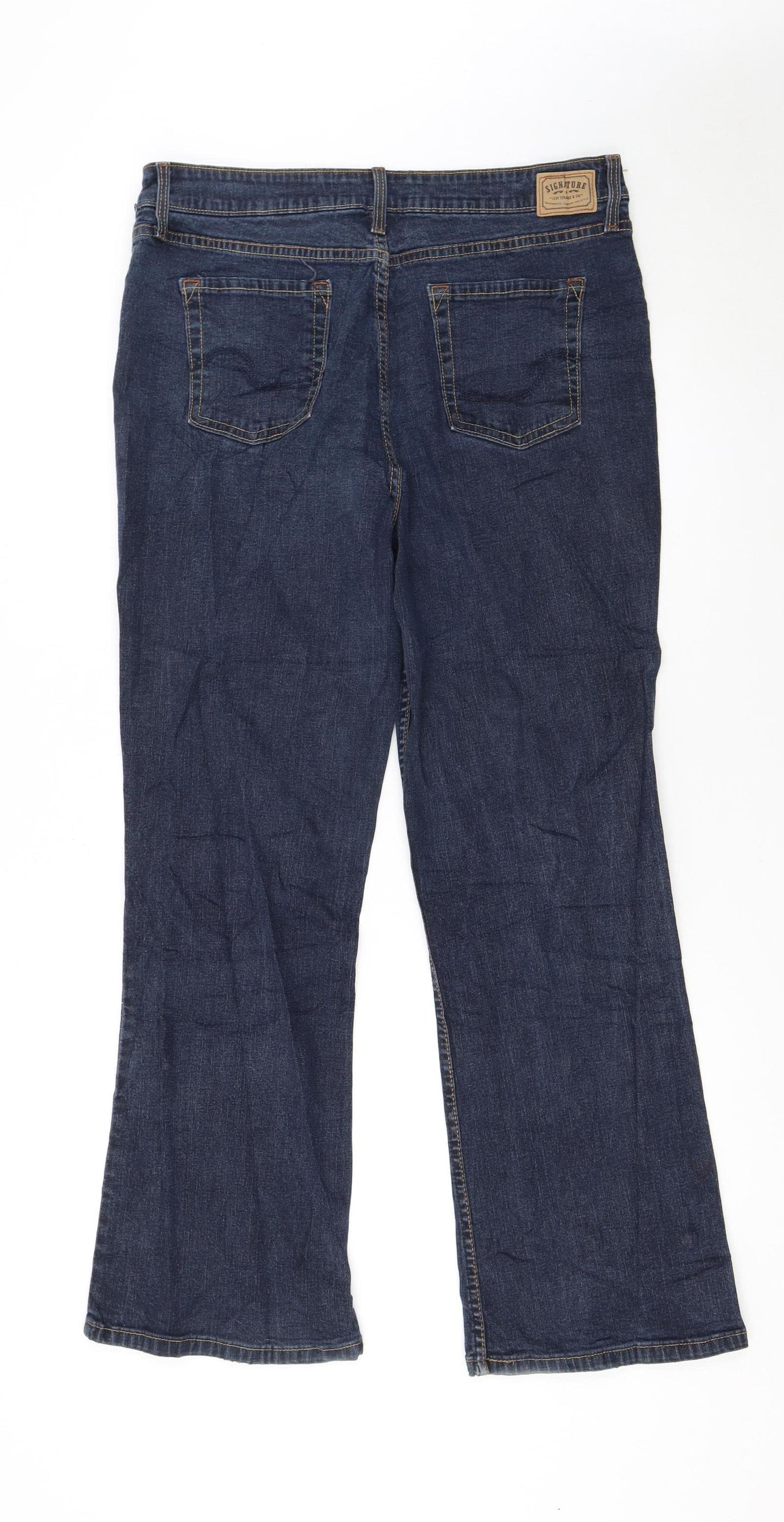 Levi Strauss Women Blue Bootcut Jeans Size 16 Stretch Denim