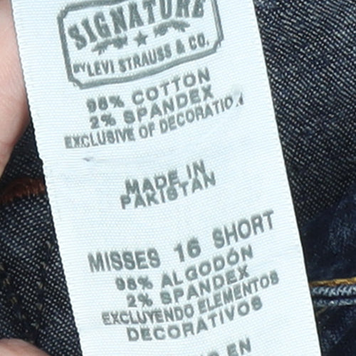 Levi Strauss Women Blue Bootcut Jeans Size 16 Stretch Denim