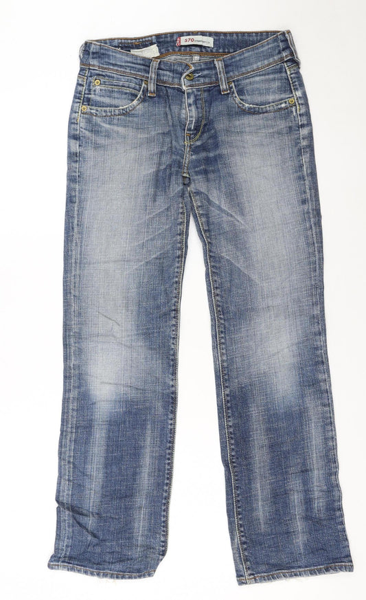 Levi's Women's Blue 570 Straight Fit Denim Jeans Size 10