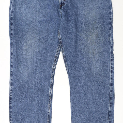 Wrangler Men’s Blue 40x30 Regular Fit Straight Denim Jeans