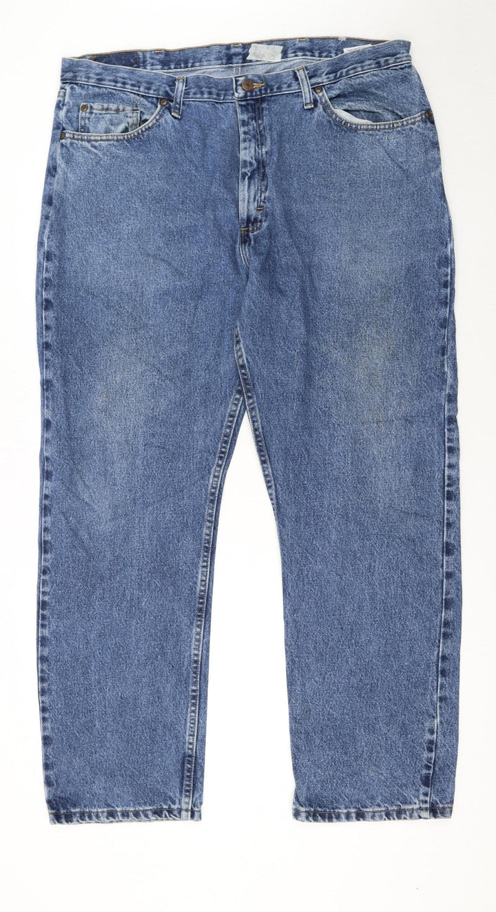 Wrangler Men’s Blue 40x30 Regular Fit Straight Denim Jeans