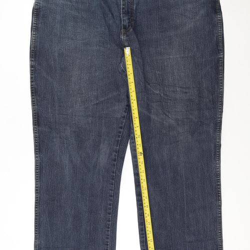 Wrangler Mens Blue Texas Stretch Straight Jeans W40 L34