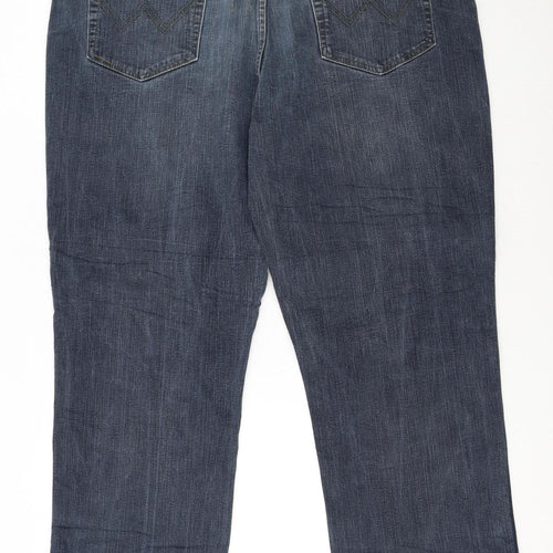 Wrangler Mens Blue Texas Stretch Straight Jeans W40 L34