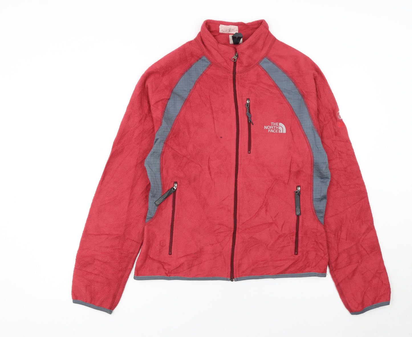 The North Face Women's Red Fleece Full Zip Jacket Size L