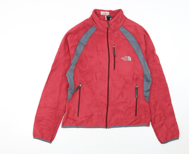 The North Face Women's Red Fleece Full Zip Jacket Size L