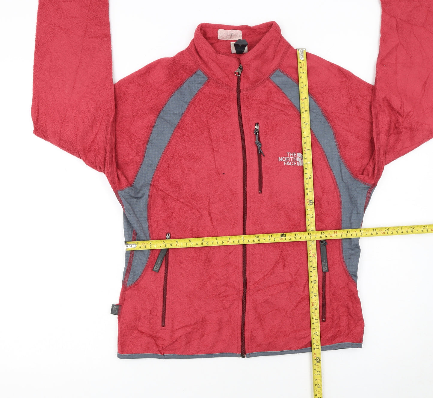 The North Face Women's Red Fleece Full Zip Jacket Size L