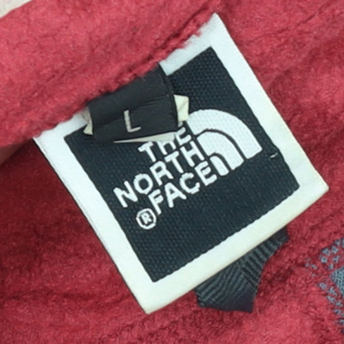 The North Face Women's Red Fleece Full Zip Jacket Size L