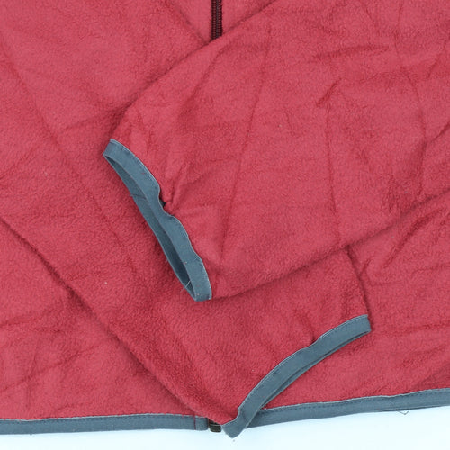 The North Face Women's Red Fleece Full Zip Jacket Size L