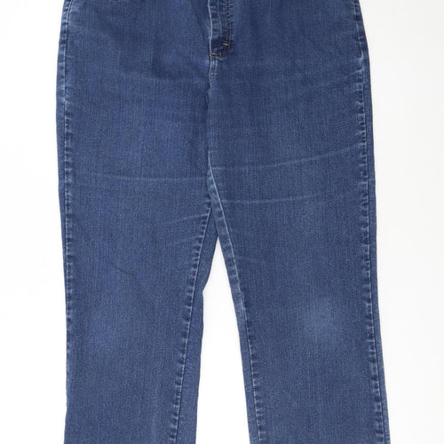 Lee Women’s Blue Relaxed Fit Straight Jeans Size 16 Short Denim