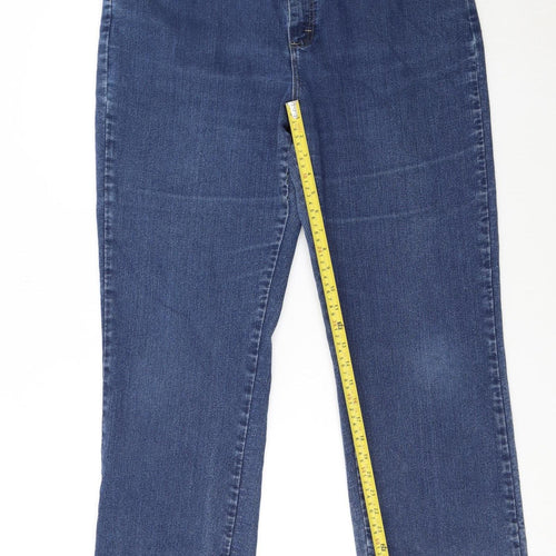 Lee Women’s Blue Relaxed Fit Straight Jeans Size 16 Short Denim