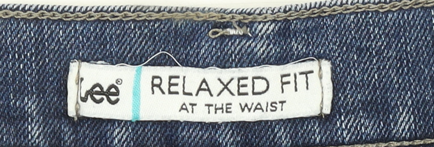 Lee Women’s Blue Relaxed Fit Straight Jeans Size 16 Short Denim