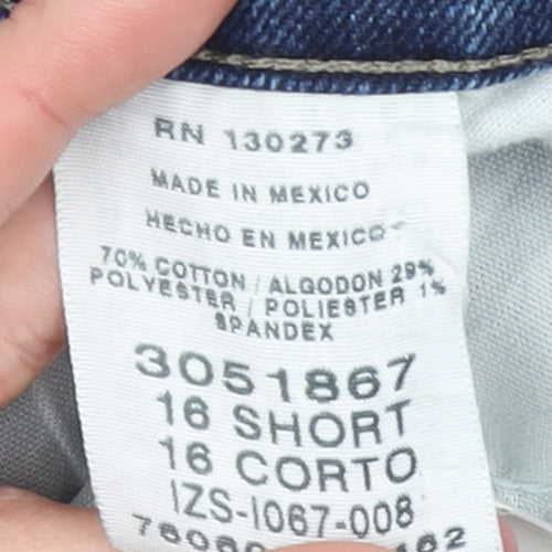 Lee Women’s Blue Relaxed Fit Straight Jeans Size 16 Short Denim