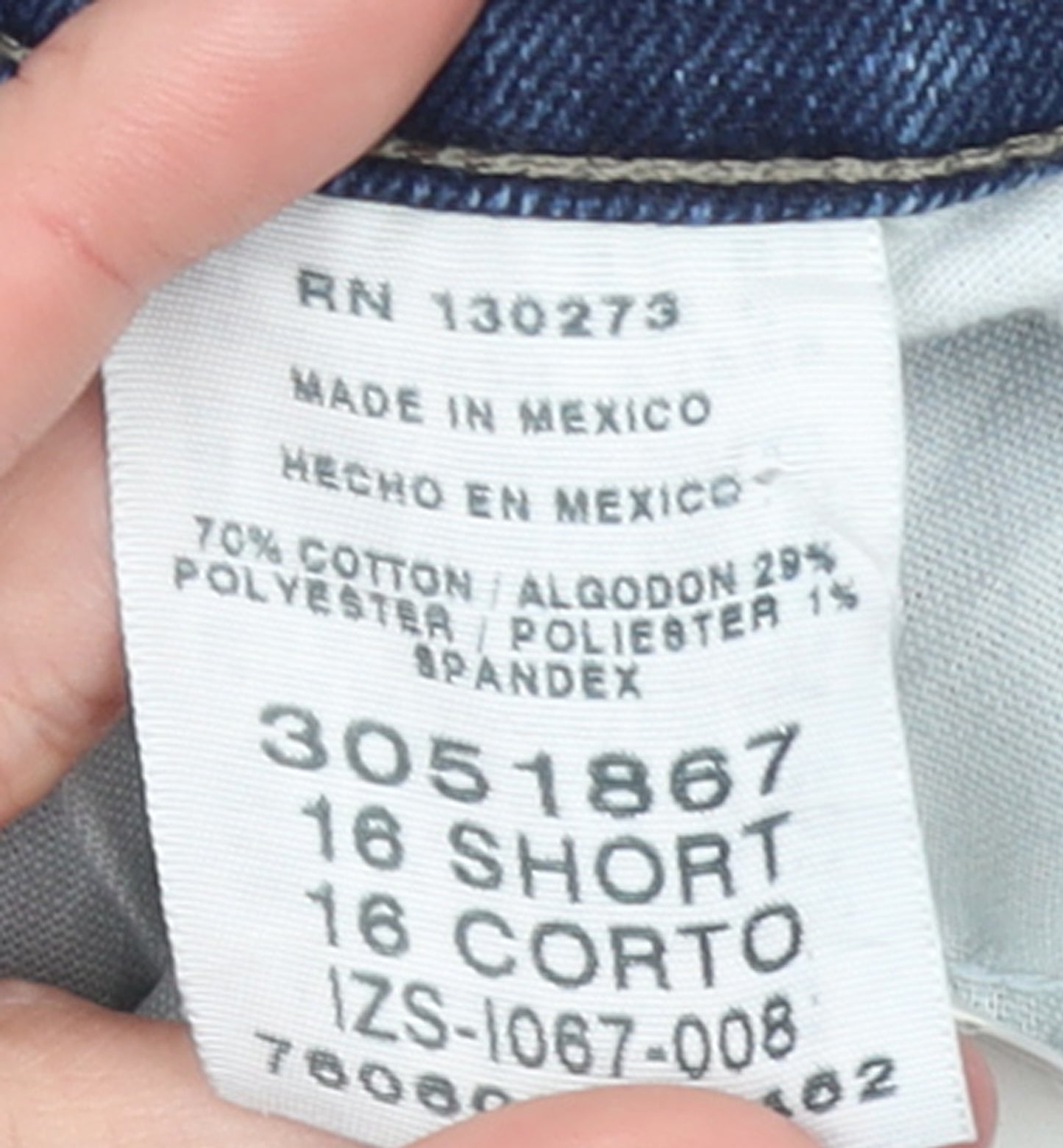 Lee Women’s Blue Relaxed Fit Straight Jeans Size 16 Short Denim