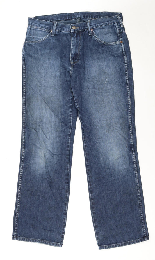 Wrangler Men's Blue Medium Wash Straight Denim Jeans W32 L30
