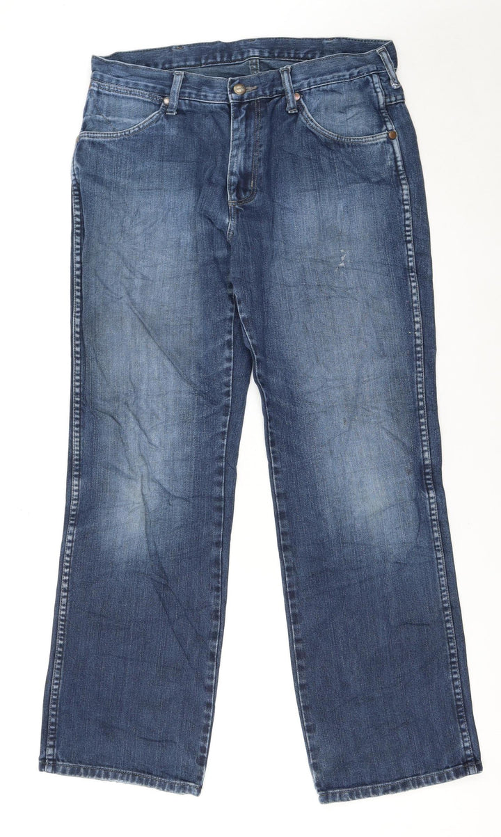 Wrangler Men's Blue Medium Wash Straight Denim Jeans W32 L30