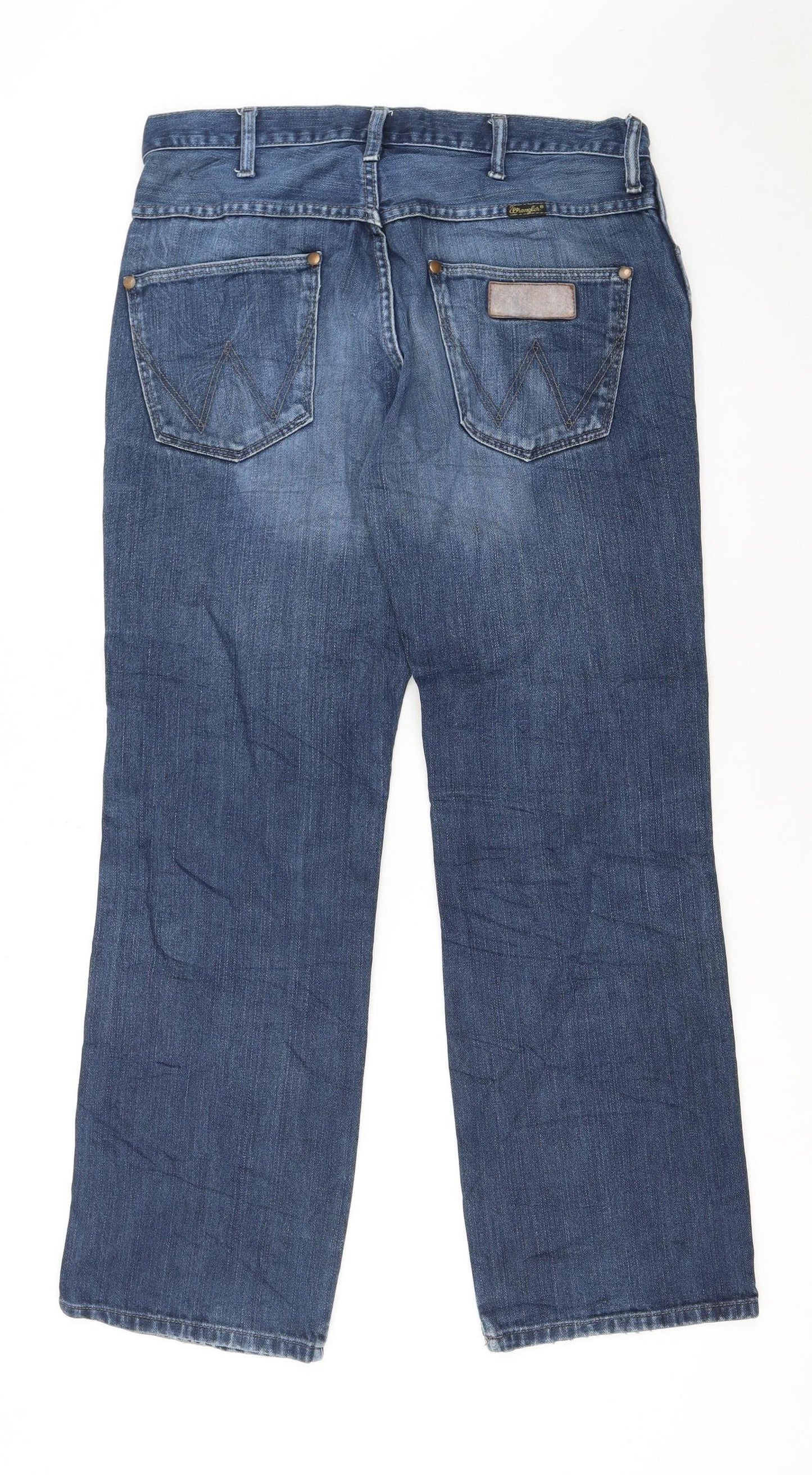 Wrangler Men's Blue Medium Wash Straight Denim Jeans W32 L30