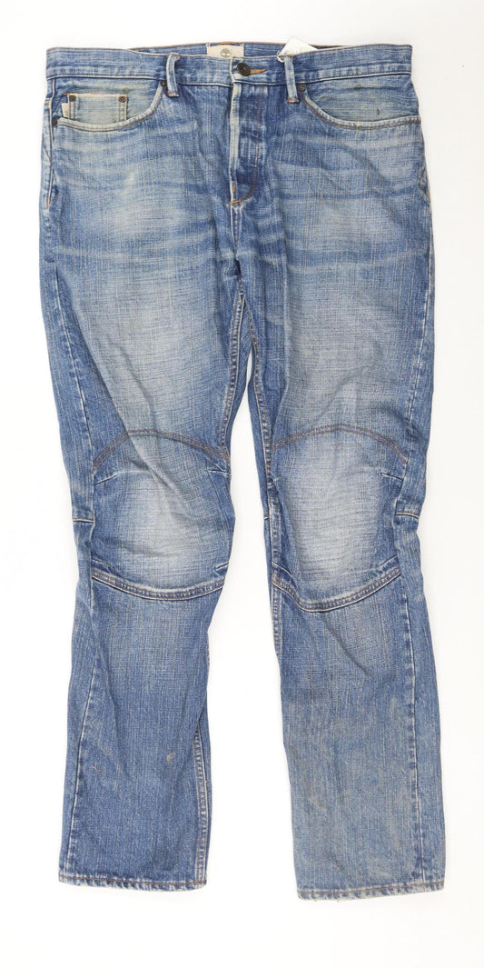 Timberland Men's Blue 36in Straight Leg Denim Jeans