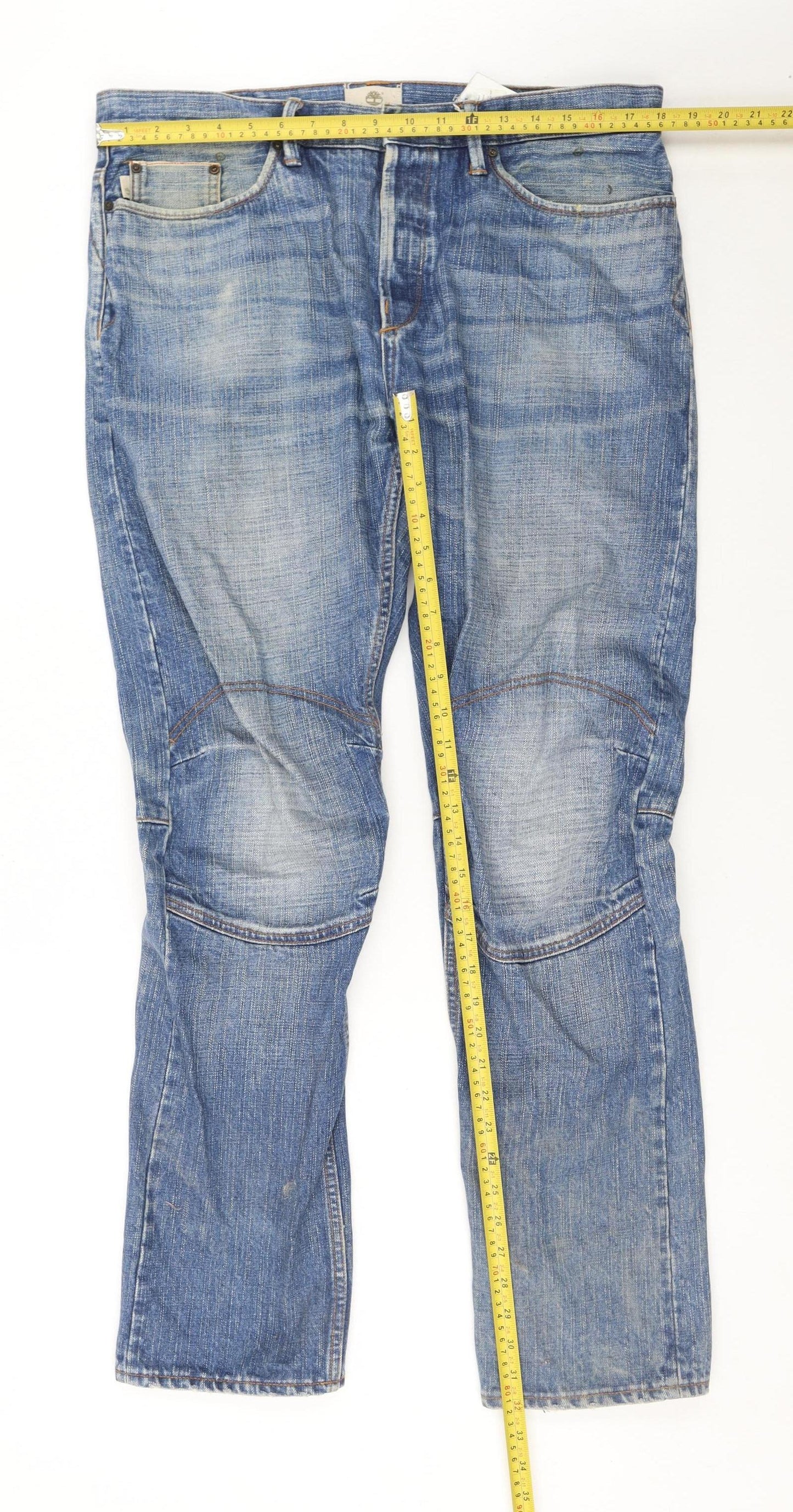 Timberland Men's Blue 36in Straight Leg Denim Jeans