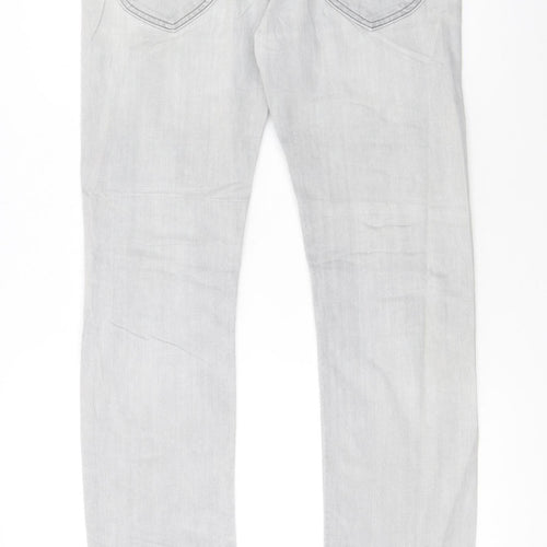 Lee Men’s Grey Powell Straight Fit Denim Jeans W32 L34