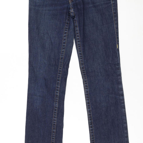 True Religion Women Blue Slim Straight Jeans Size 25 Denim USA Made