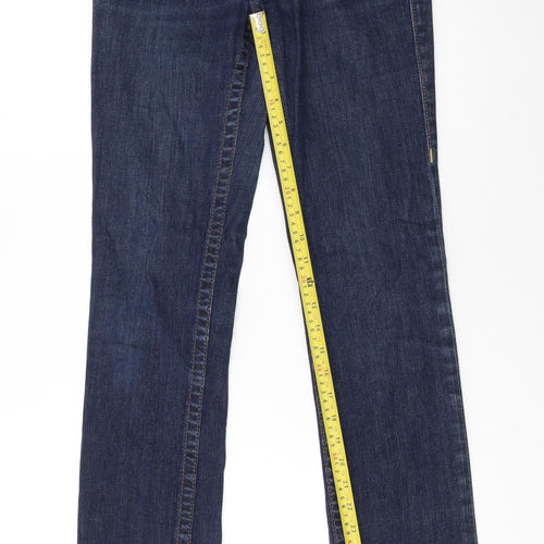 True Religion Women Blue Slim Straight Jeans Size 25 Denim USA Made