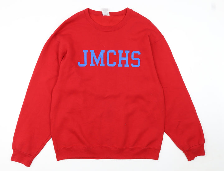 Jerzees Men’s Red JMCHS Pullover Sweatshirt Size L Regular Fit