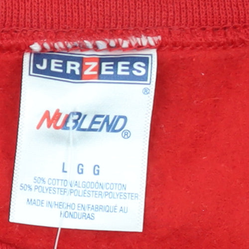 Jerzees Men’s Red JMCHS Pullover Sweatshirt Size L Regular Fit