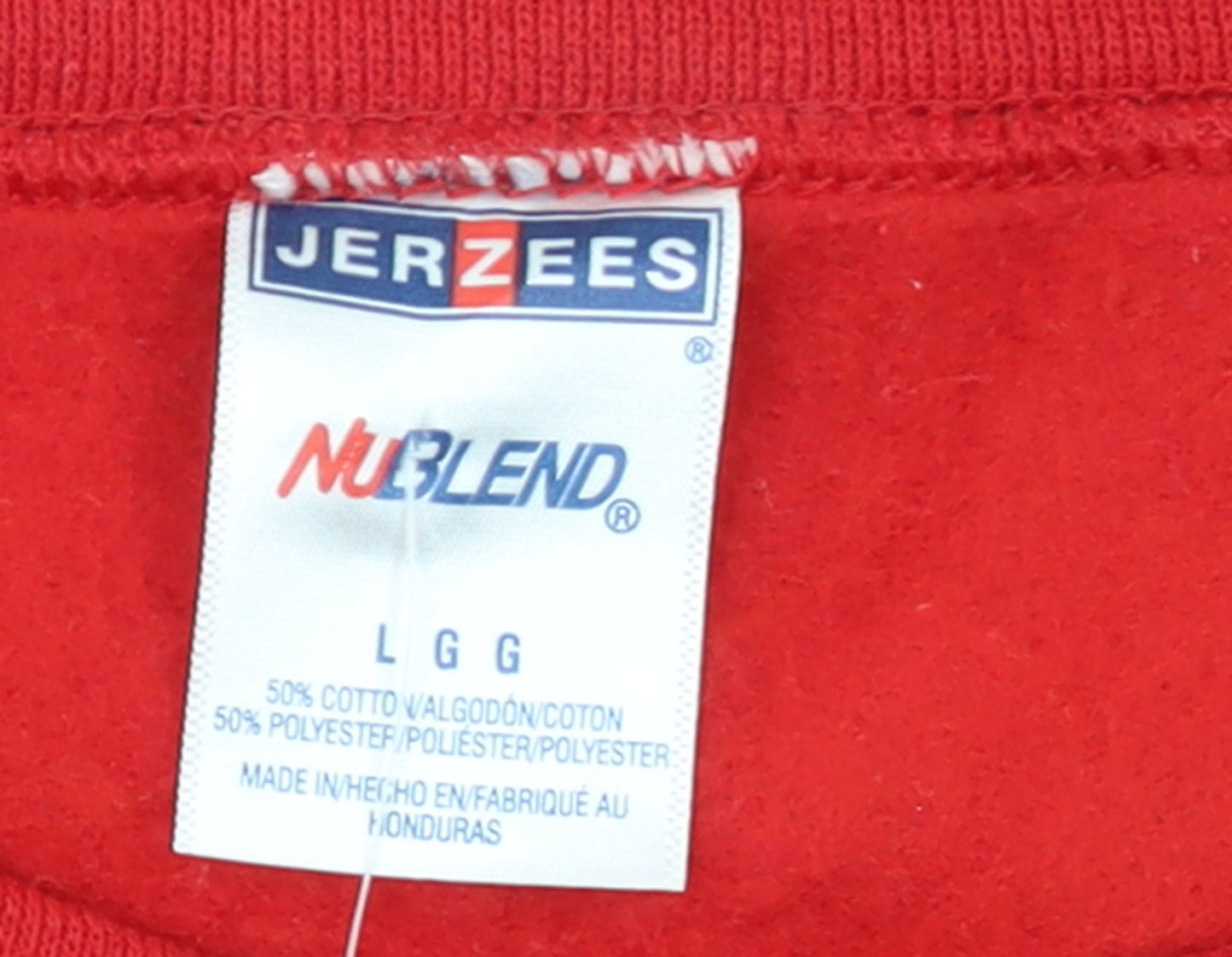 Jerzees Men’s Red JMCHS Pullover Sweatshirt Size L Regular Fit