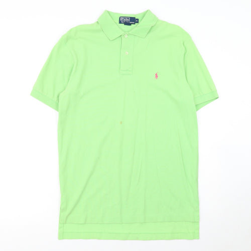 Ralph Lauren Men's Green Short Sleeve Cotton Polo Shirt M