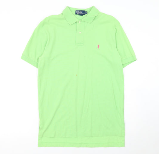 Ralph Lauren Men's Green Short Sleeve Cotton Polo Shirt M