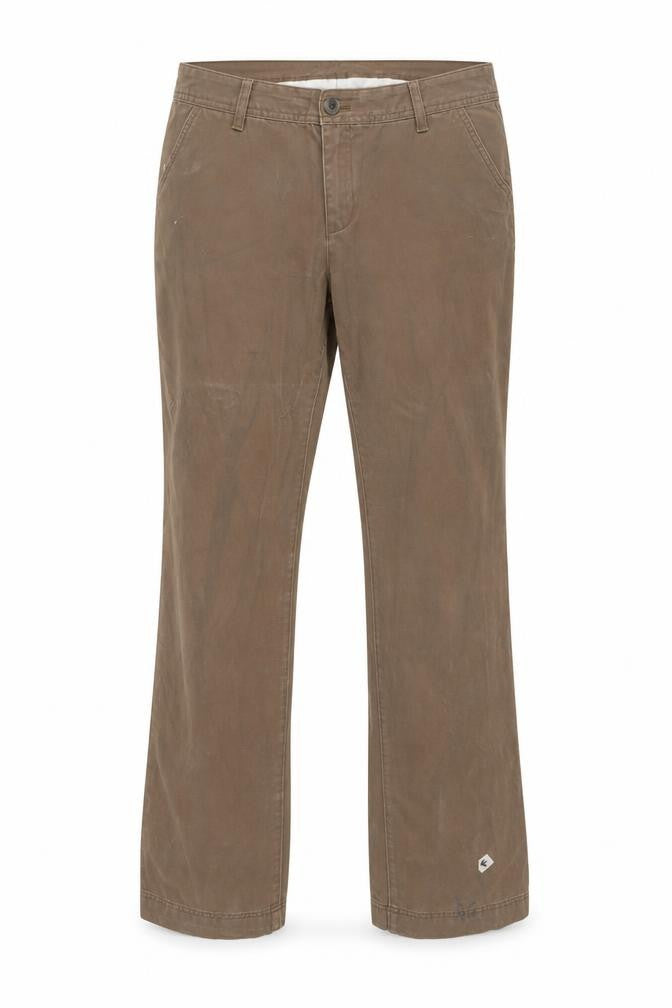 Front view of Eddie Bauer Women's Brown Chino Trousers L Regular Fit Cotton