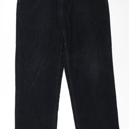 L.L.Bean Men's Black Corduroy Trousers Size 34x30 Straight Fit
